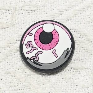 5/$15 MUST BUNDLE CROCS Pink and White Eye Jibbitz Charm